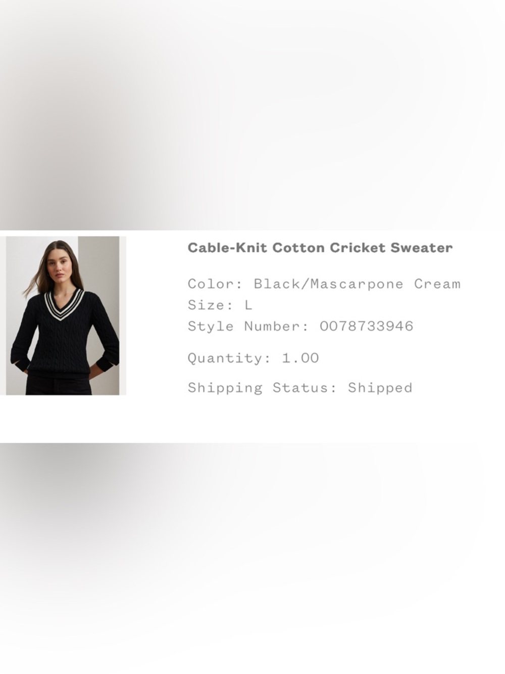 NWT Ralph Lauren Cotton  Black & White Cotton Sweater Size Large - Picture 12 of 12